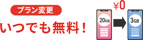 プラン変更いつでも無料！